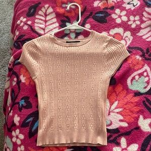 light pink forever 21 cropped sweater shirt 👕